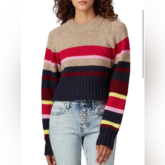 Current/Elliot The Moonshine Sweater – Brown Multi Striped - Picture 4 of 7